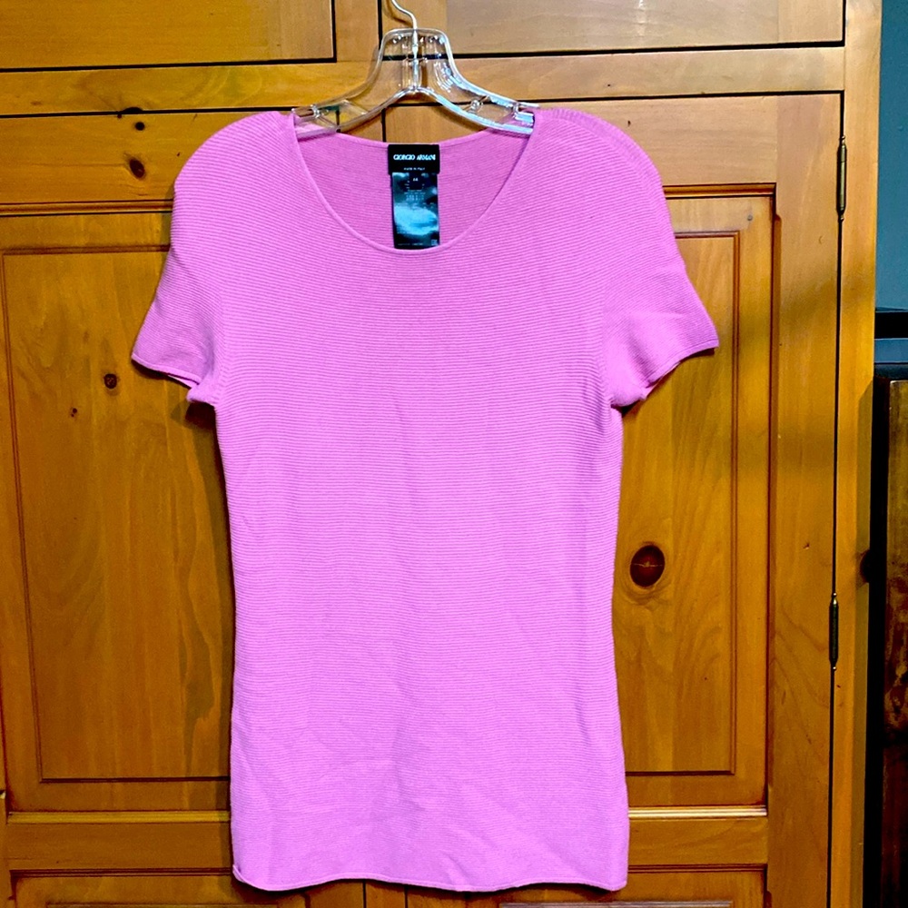 Giorgio Armani viscose and poly Size 44. Pink